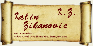 Kalin Žikanović vizit kartica